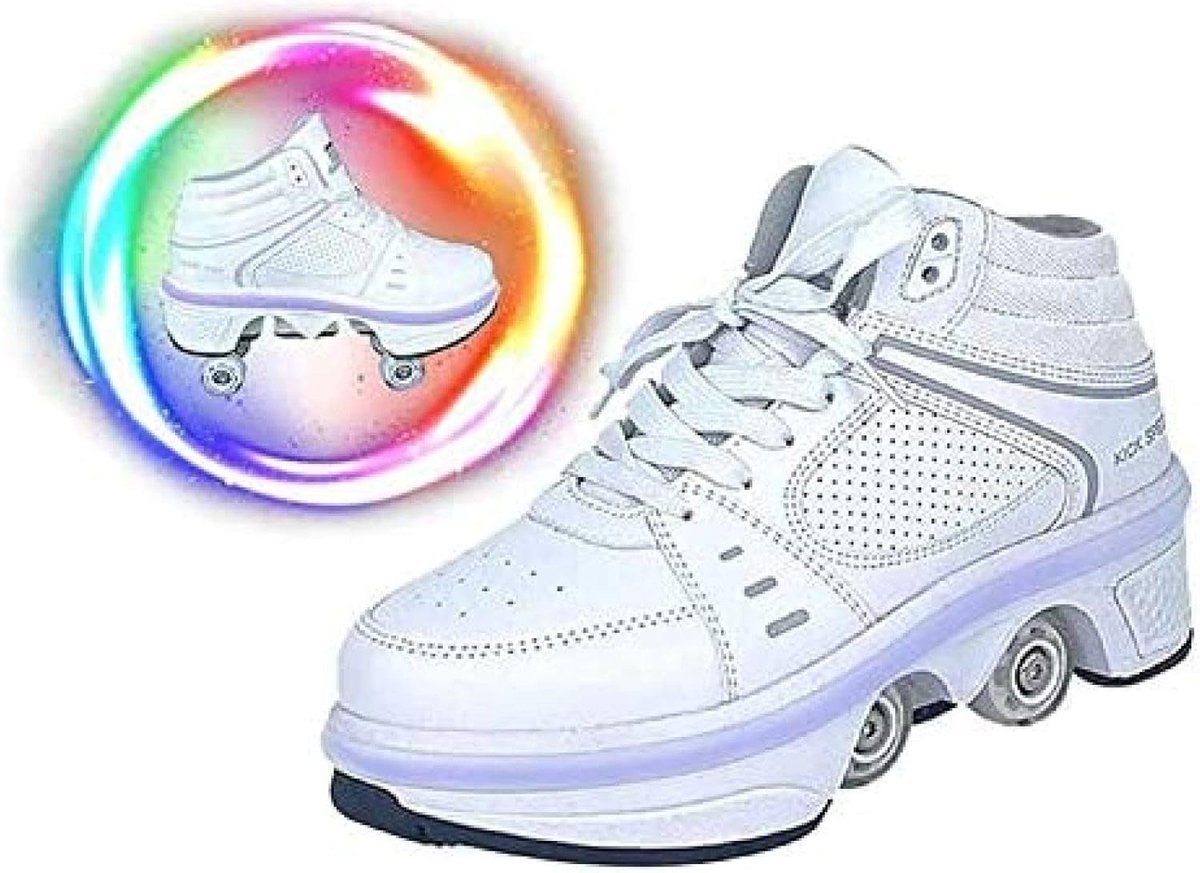 Lichtgevende Rolschoenen voor Kinderen - 2 in 1 Parkour en Outdoor Rolschaatsen Rolschaatsen kopen online