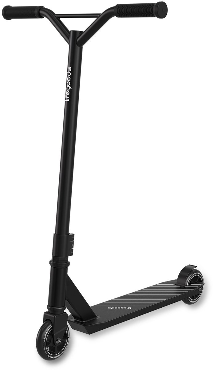 lifegoods stuntstep fly pro 6 jaar step voor kinderen jongens meisjes 100mm 100kg zwart