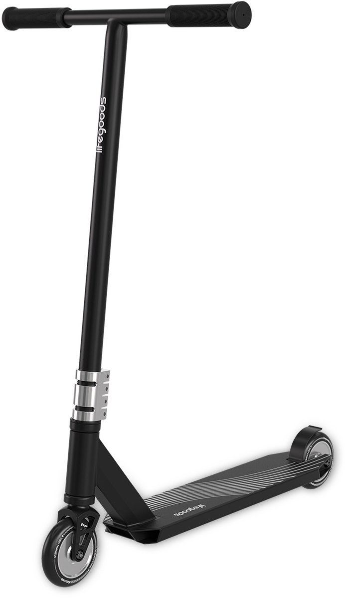 LifeGoods Stuntstep Pro X - T-Stang - HIC - Jongens/Meisjes - 110mm - 100KG - Zwart Step kopen online