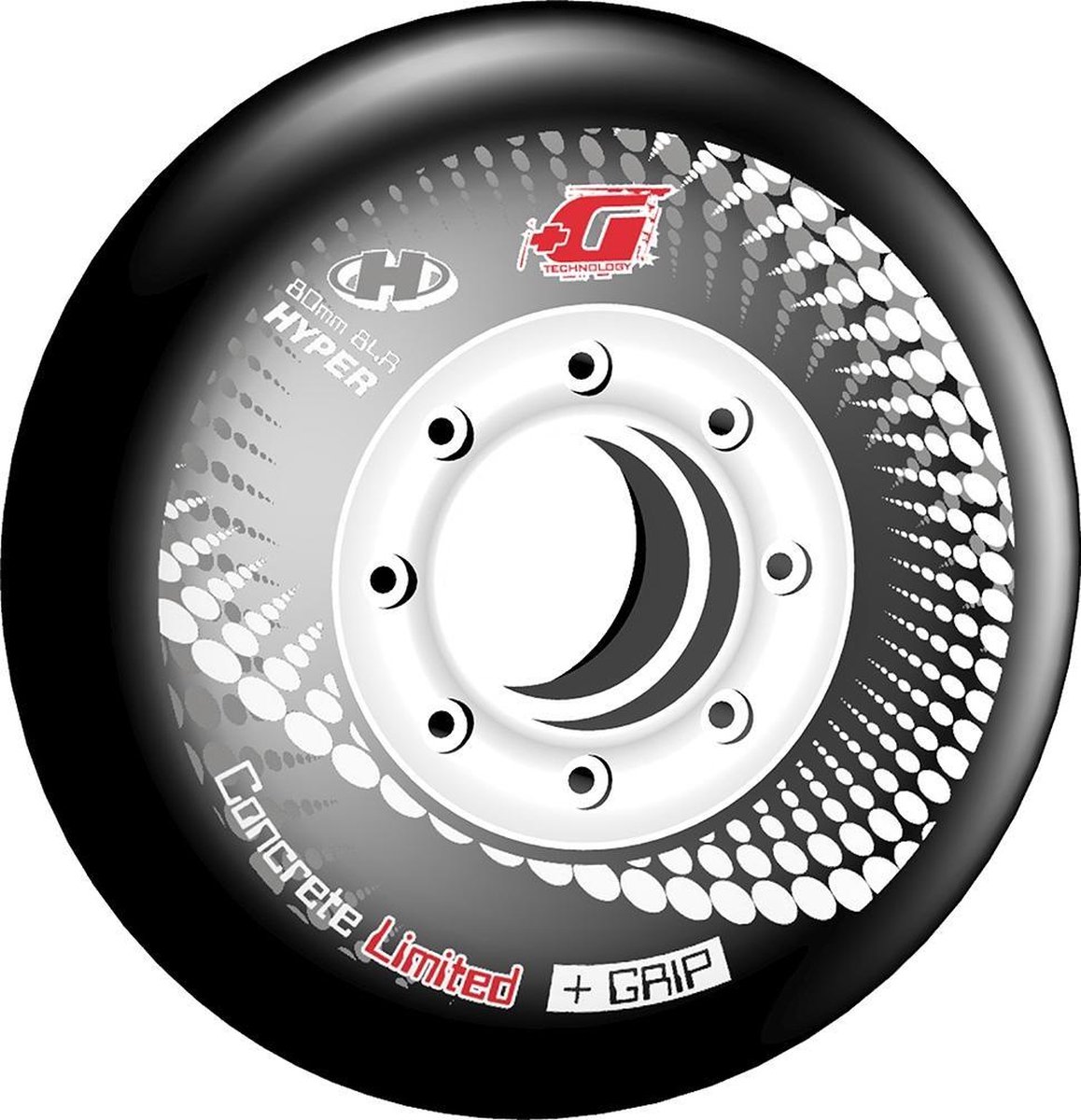 limited edition hyper inline skate wielen concrete g 76 84 zwart 4stuks