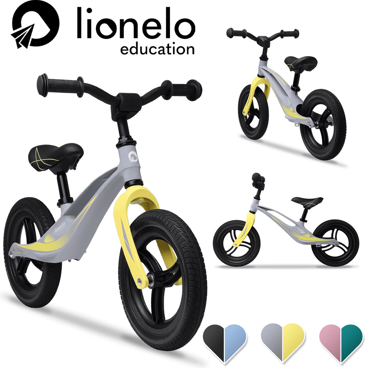 Lionelo Bart Tour - Loopfiets - Licht gewicht - Perfect voor kinderen vanaf 2 jaar - Ondersteund motorische ontwikkeling Loopfiets kopen online