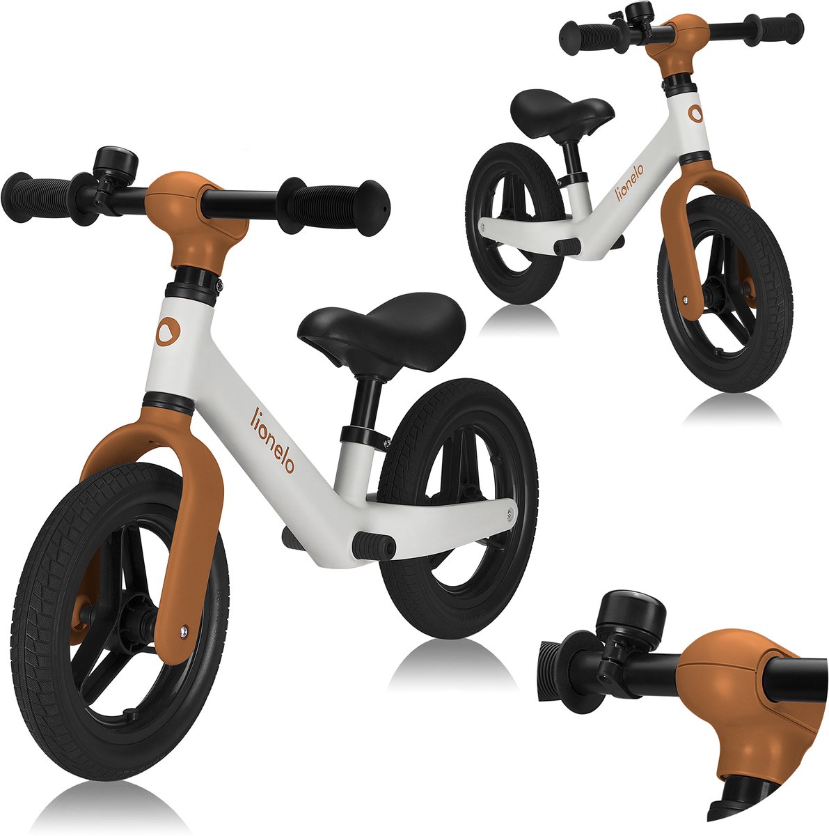 Lionelo Toni Loopfiets – Vanaf 18 mnd – Tot 30 kg – Lichtgewicht 2,3 kg – Verstelbaar Zadel & Stuur – PU Wielen – Voetsteun – ABEC-7 Lagers – Stuurbegrenzing 120° – Ergonomisch – EN 71-1 Gecertificeerd Loopfiets kopen online