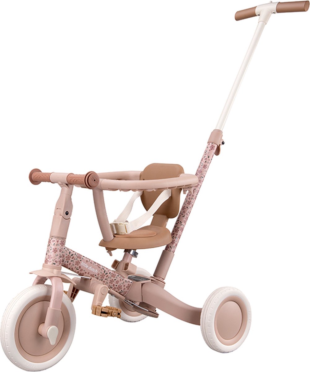 Little Dutch - 4 in 1 Driewieler Met Duwstang - Fairy Floral Driewieler kopen online