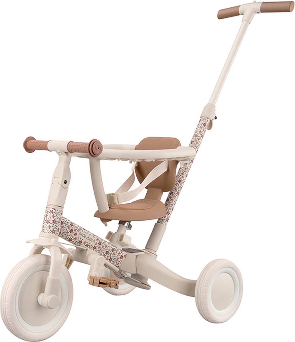 Little Dutch - 4 in 1 Driewieler Met Duwstang - Sunny flower Driewieler kopen online