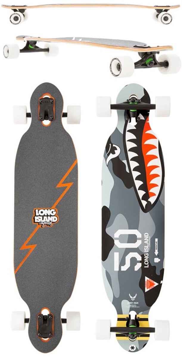 Long Island Army War 40.2 Longboard multi color Longboard kopen online