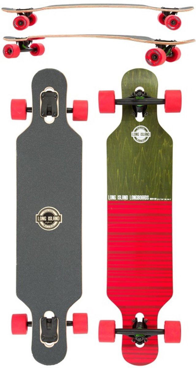 Long Island Duo Twintip Longboard witte wielen Longboard kopen online