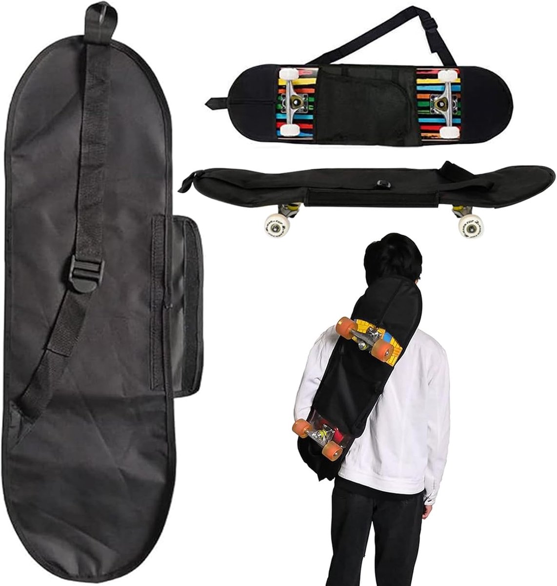 Longboard Bag - Waterproof Longboard Carry Bag - Skateboard Bag Geschikt voor Skateboards Onder 31.4 Inch Longboard kopen online