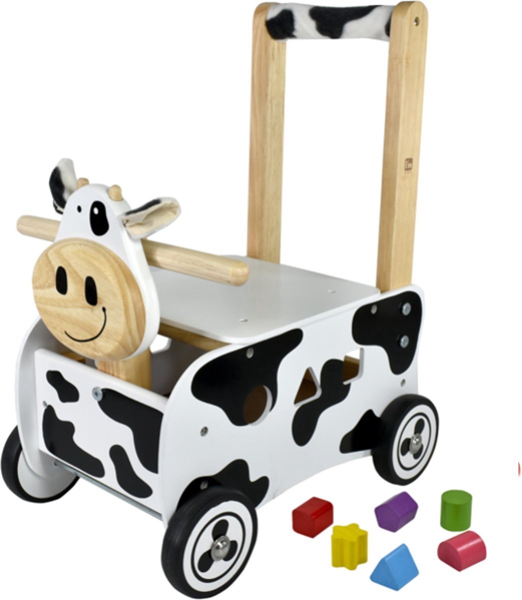 Loop- duwwagen koe met naam I'm Toy (3 in 1) Loopauto kopen online