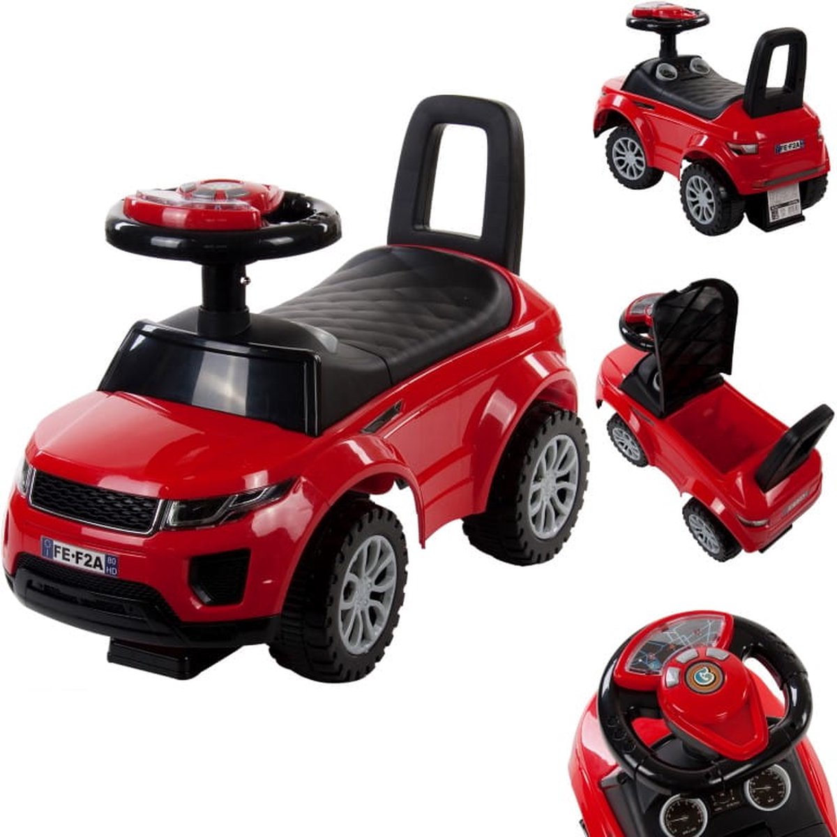 Loopauto vanaf 1 jaar, bobby auto, kinderauto vanaf 12 maanden, babyauto, babywalker met claxon en motorgeluiden (Rood) Loopauto kopen online