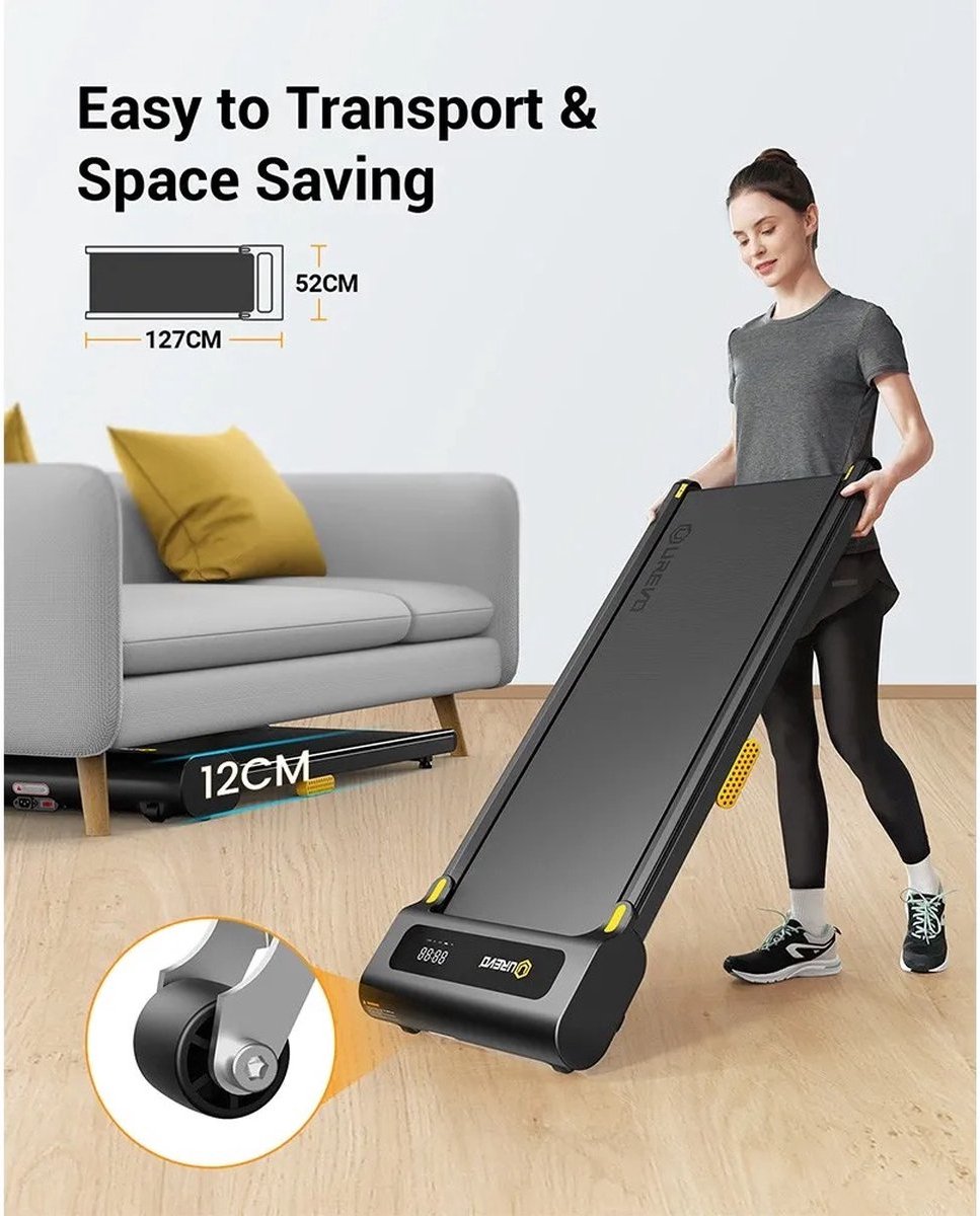 Loopband Inklapbaar - Elektrisch - Fitness - Afstandsbediening - 1-6 km/h - Tot 120 kg - LED display - Schokabsorberend - Kracht en stil Loopfiets kopen online