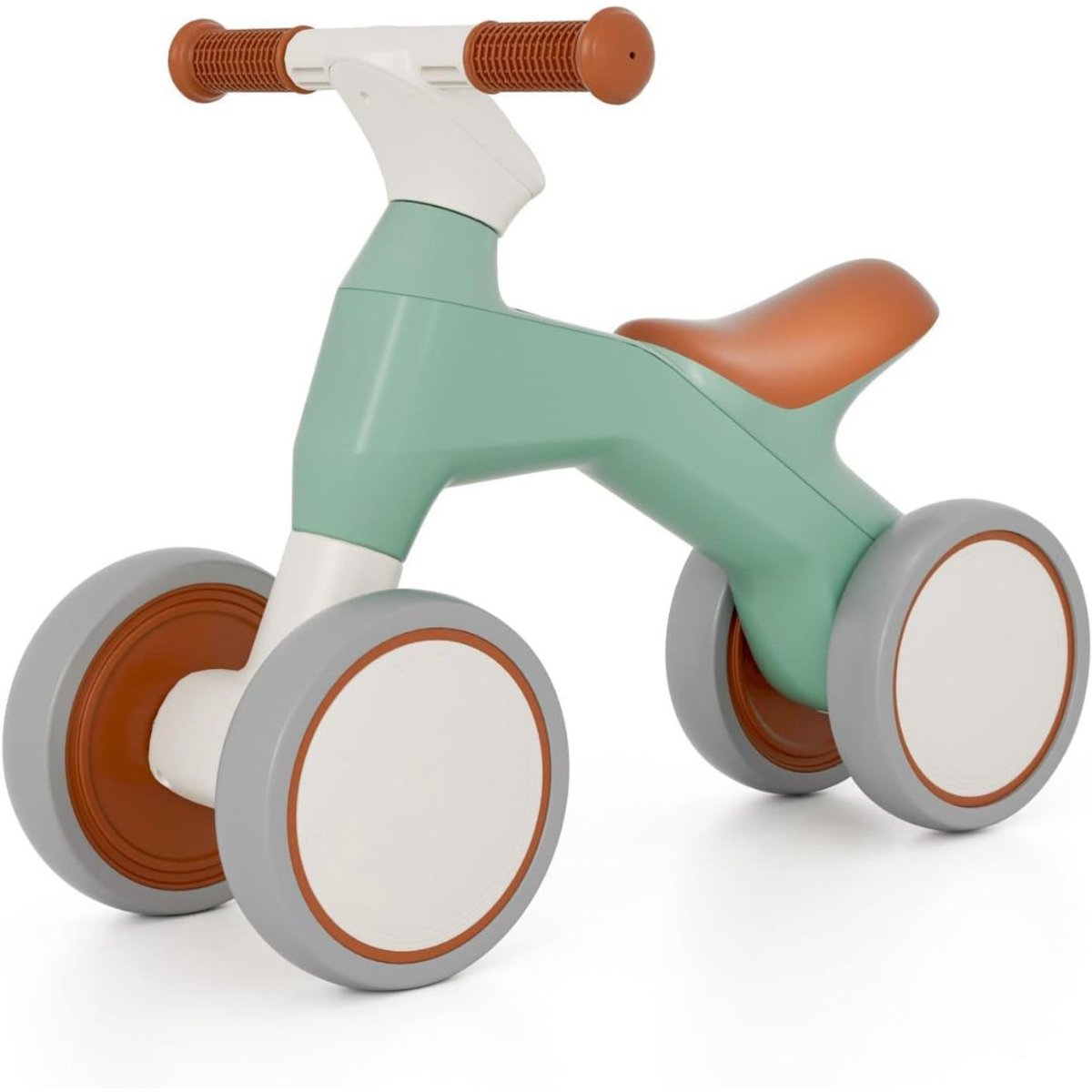 Loopfiets 1 Jaar - Balance Bike voor Meisjes en Jongens - Leren Lopen - 4 Wielen - Groen en Oranje Loopfiets kopen online
