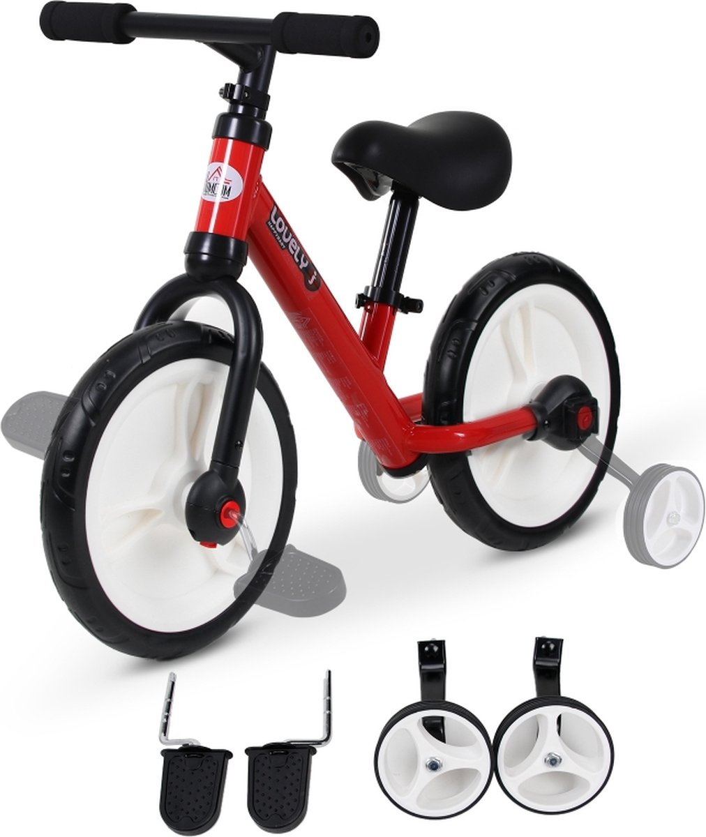 Loopfiets in hoogte verstelbaar - Kinderfiets - Speelgoed - Rood - 85 x B36 x H54 cm Loopauto kopen online