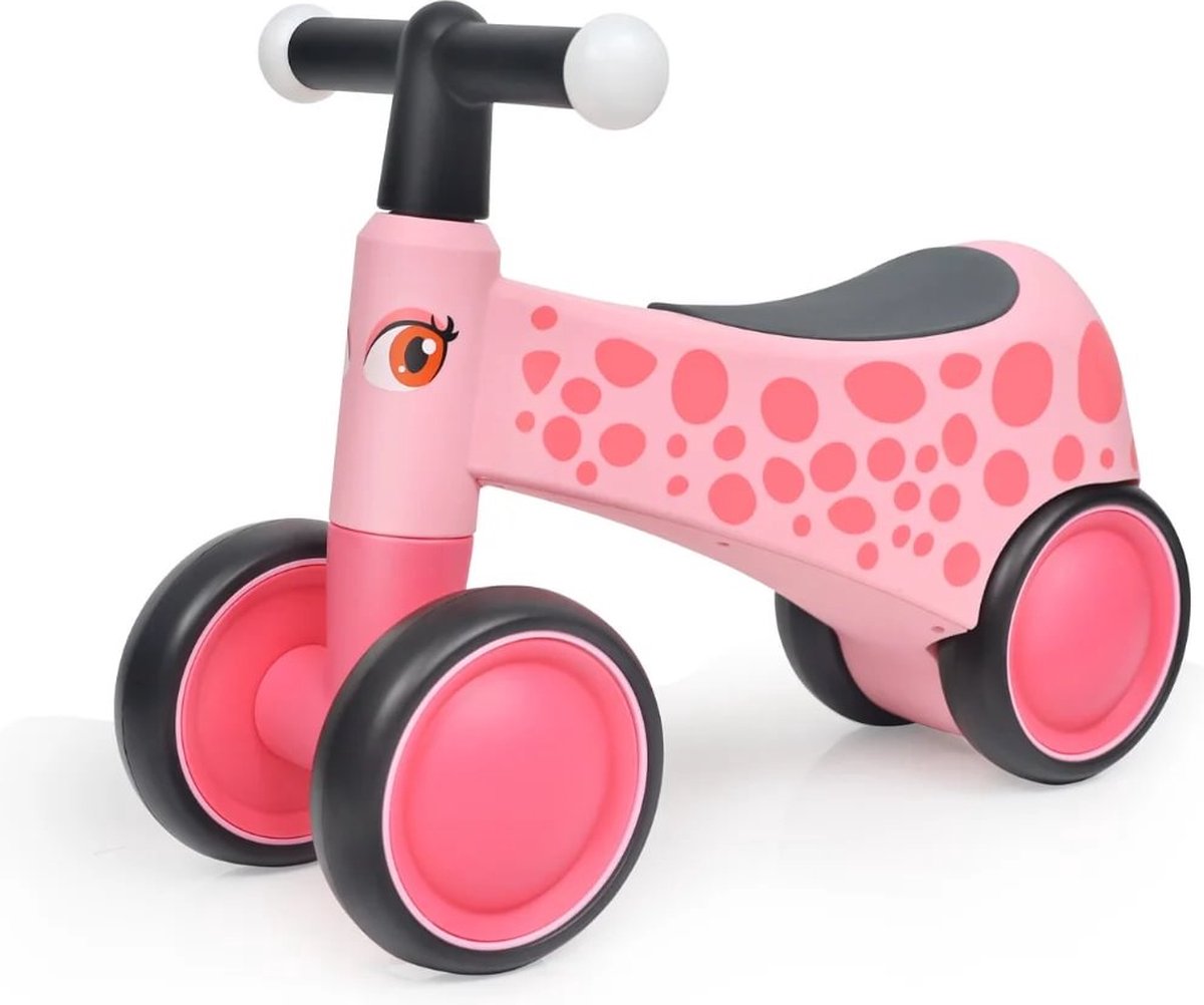 loopfiets voor baby s 1 tot 3 jaar led lichten roze