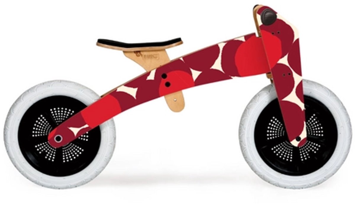 loopfiets wishbone 3 in 1 limited edition red pattern