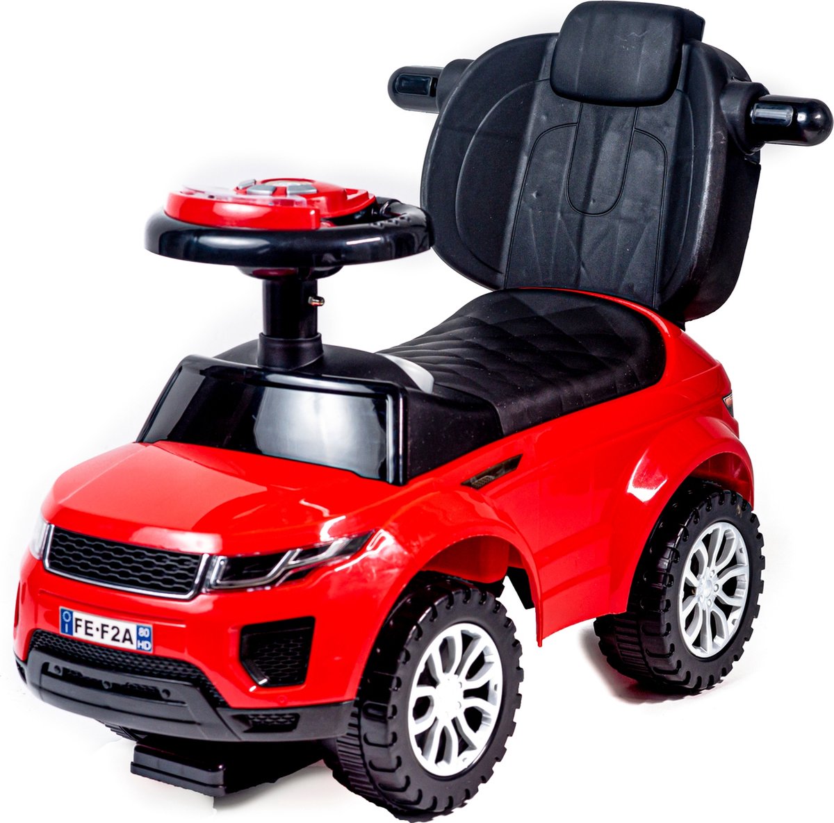 Loopwagen met duwstang - rood - met uitvalbeveiliging Loopauto kopen online