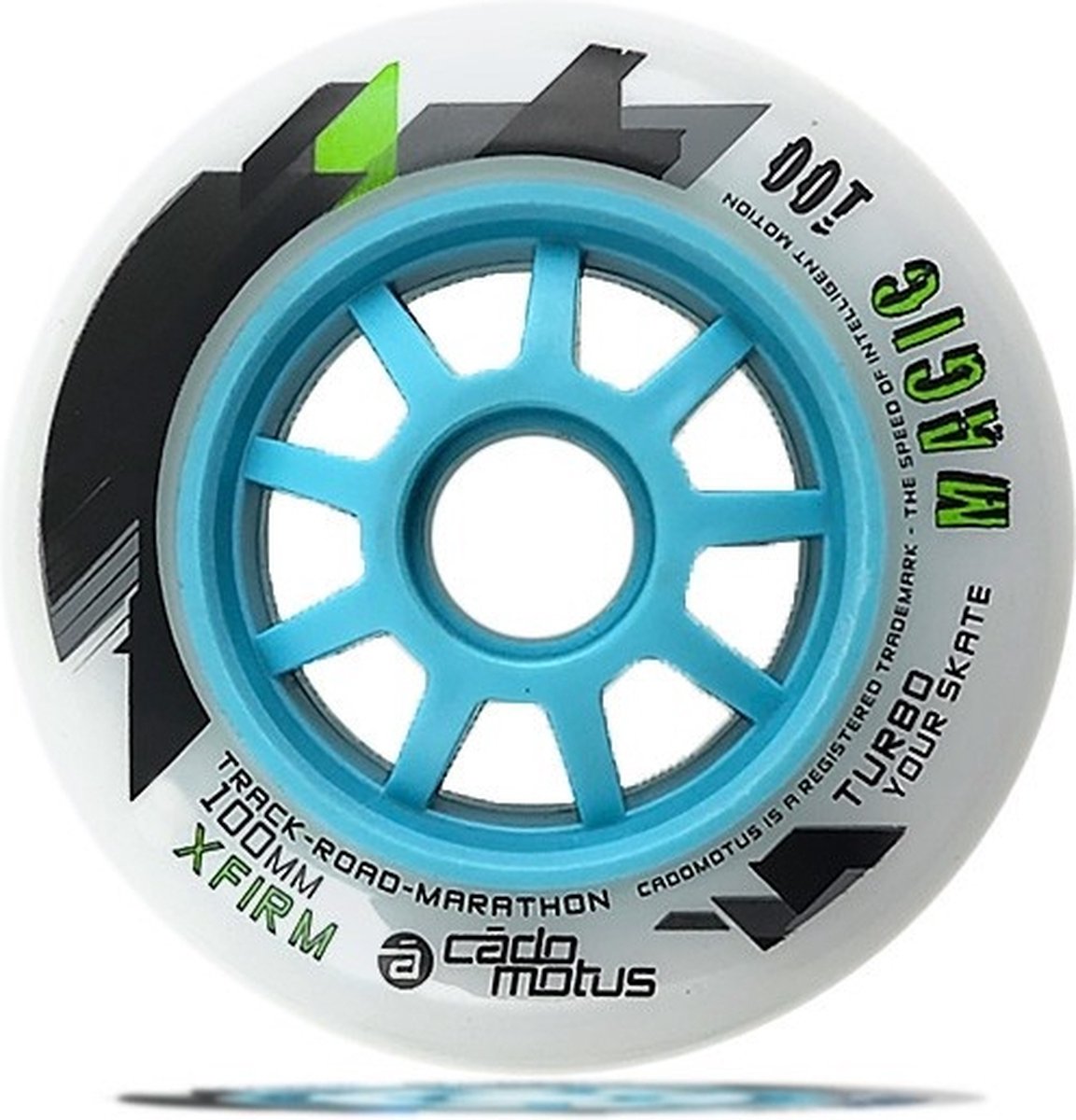 Magic inline skate wiel | XF | 85A/60A (medium) | per set | 100mm Skateonderdeel kopen online
