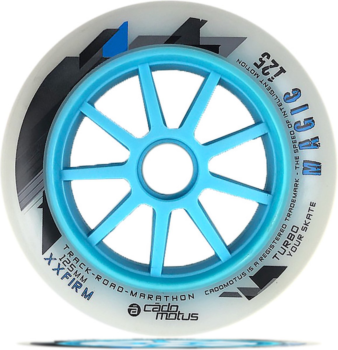 Magic inline skate wiel | XXF | 87A/60A (hard) | per set | 125mm Skateonderdeel kopen online