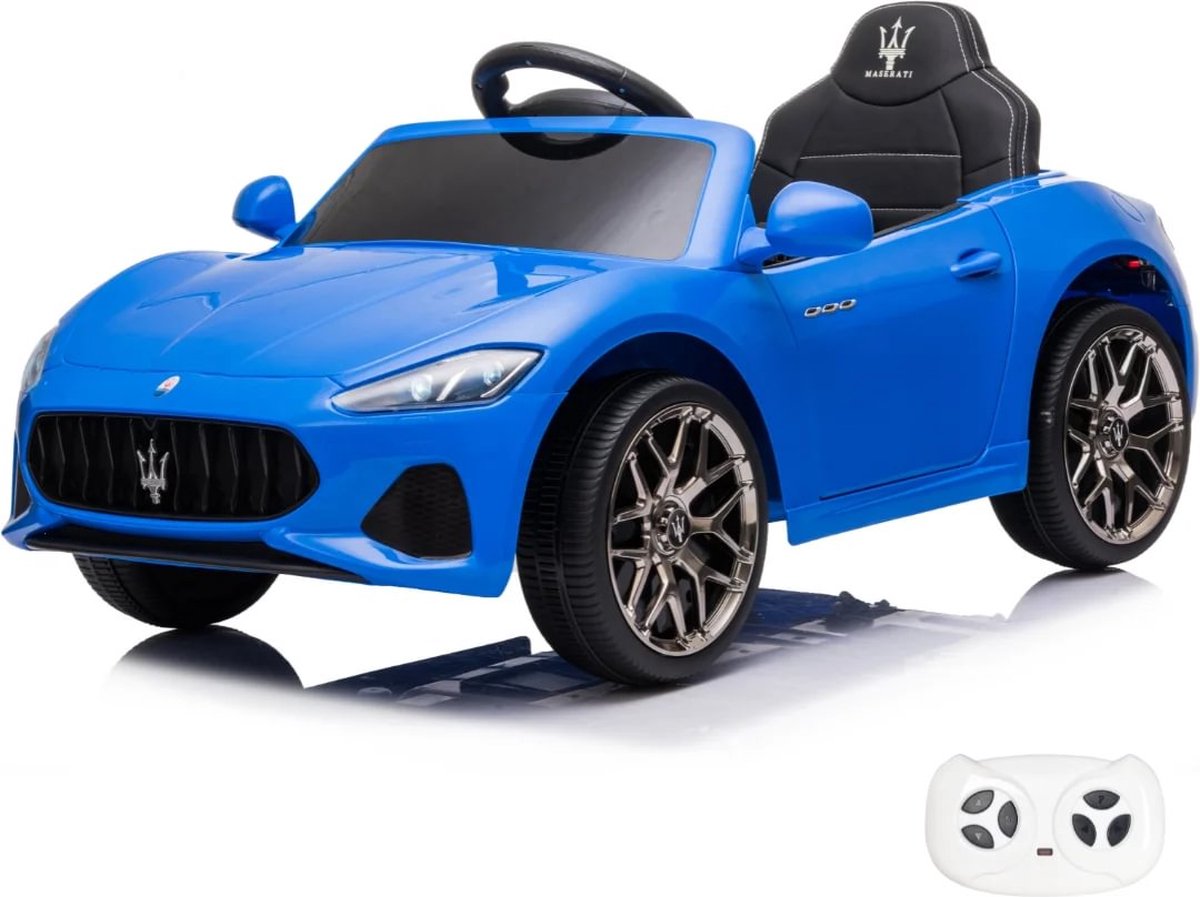 Maserati GranCabrio - Elektrische Kinderauto 12V - 1 tot 5 jaar - Blauw Accuvoertuig kopen online