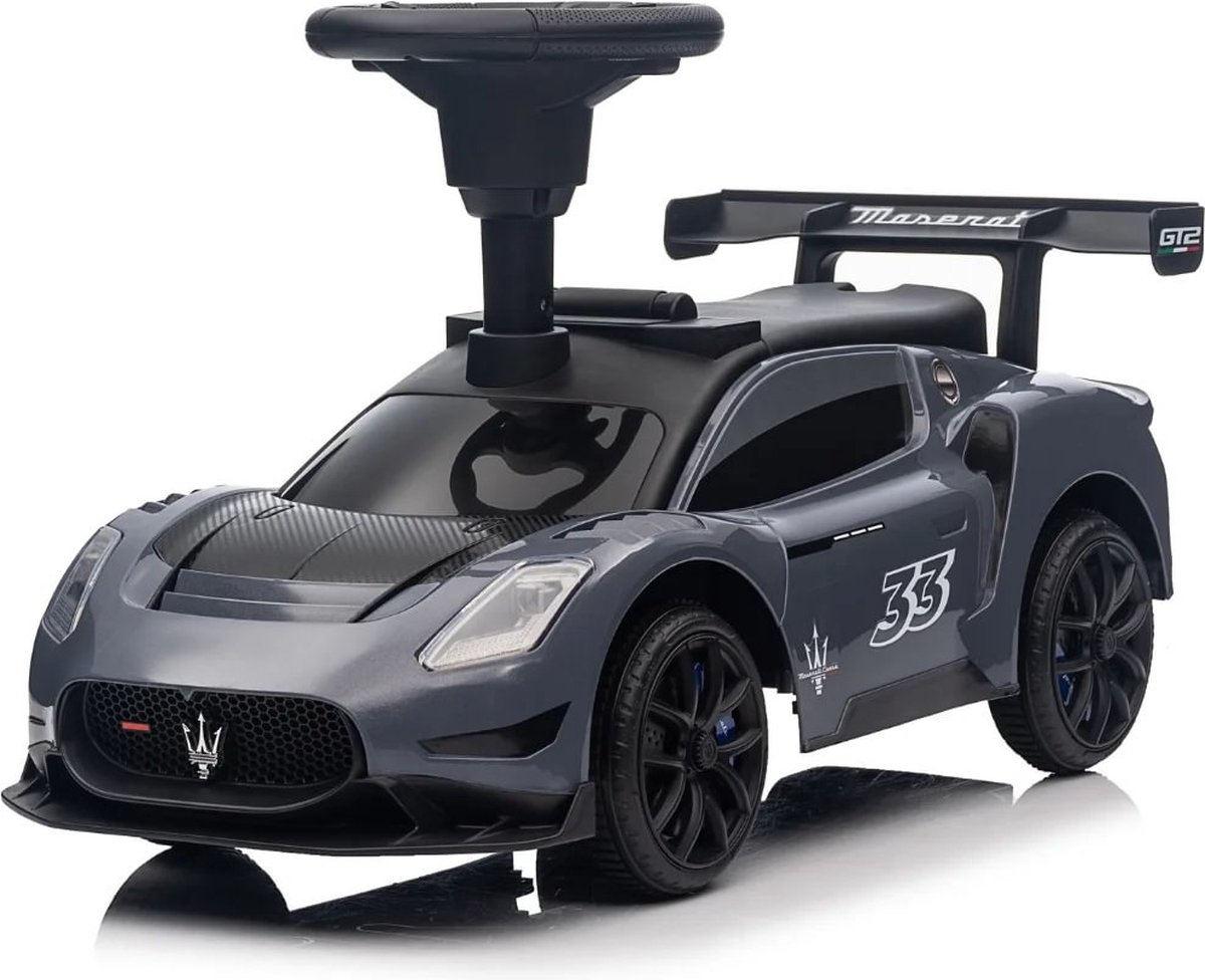 Maserati GT2 Loopauto - voor Kinderen - tot 3 jaar - met Opbergbox - Grijs Loopauto kopen online