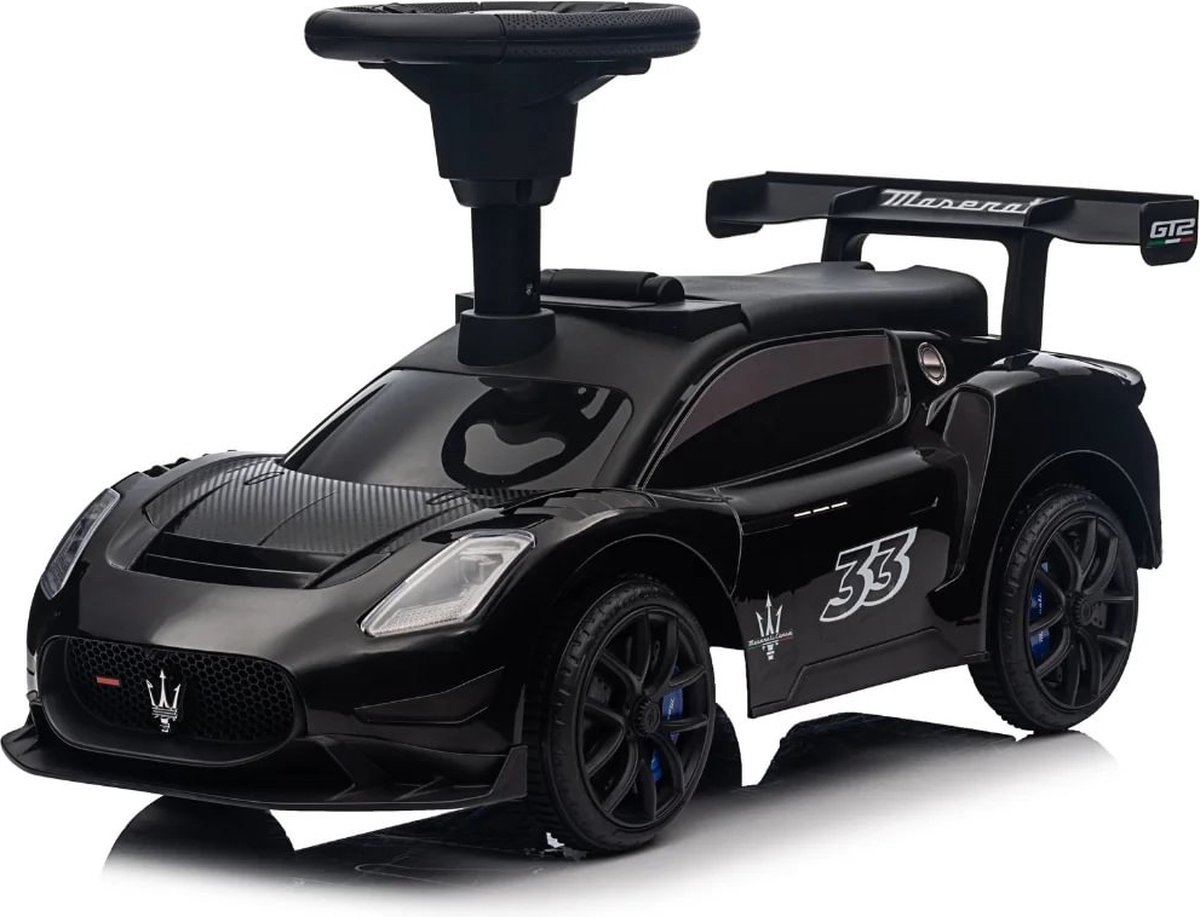 Maserati GT2 Loopauto - voor Kinderen - tot 3 jaar - met Opbergbox - Zwart Loopauto kopen online