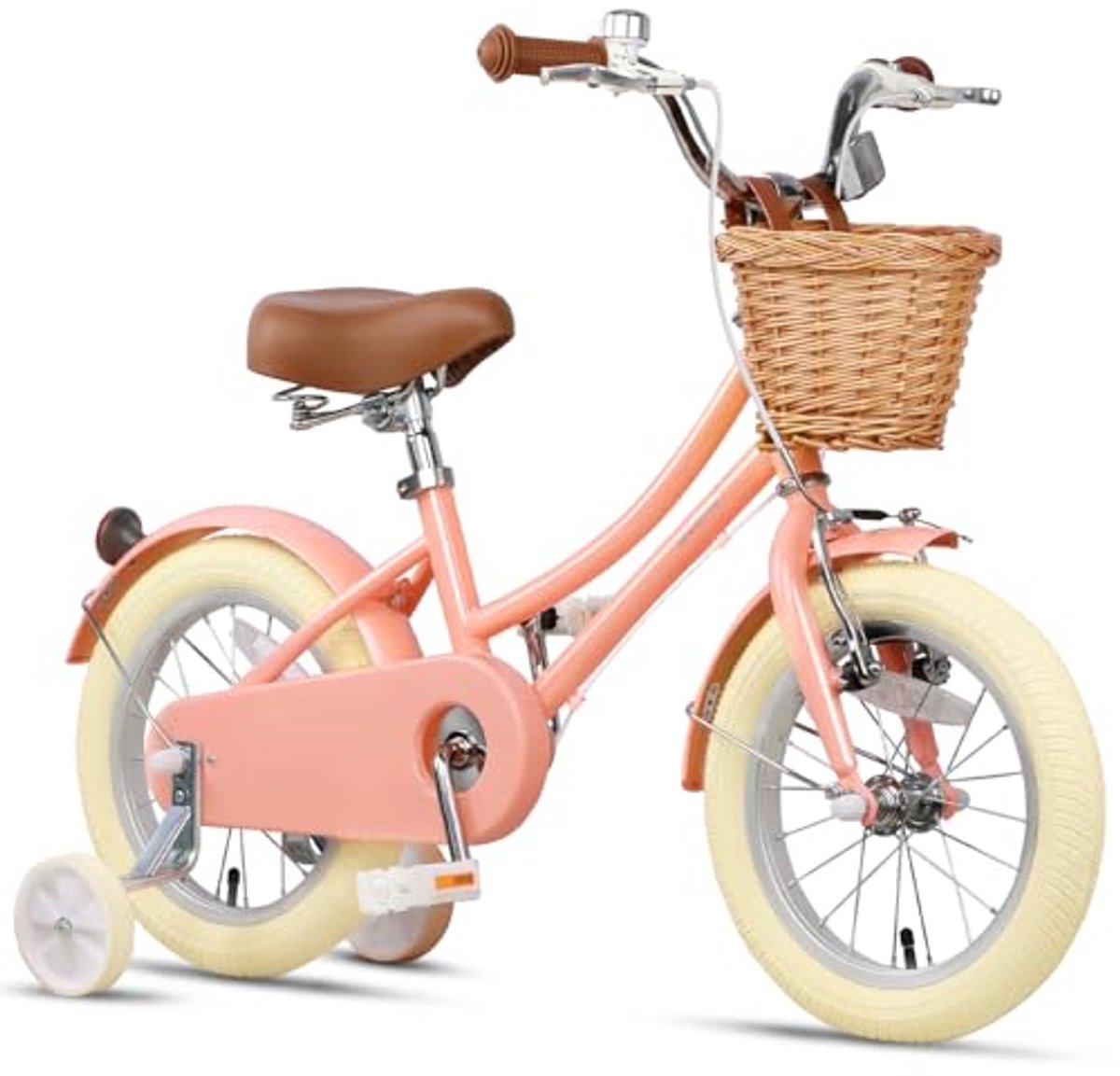 meisjesfiets voor kinderen met mand duurzaam en veilig 12 20 inch vintage design met stabilisatoren