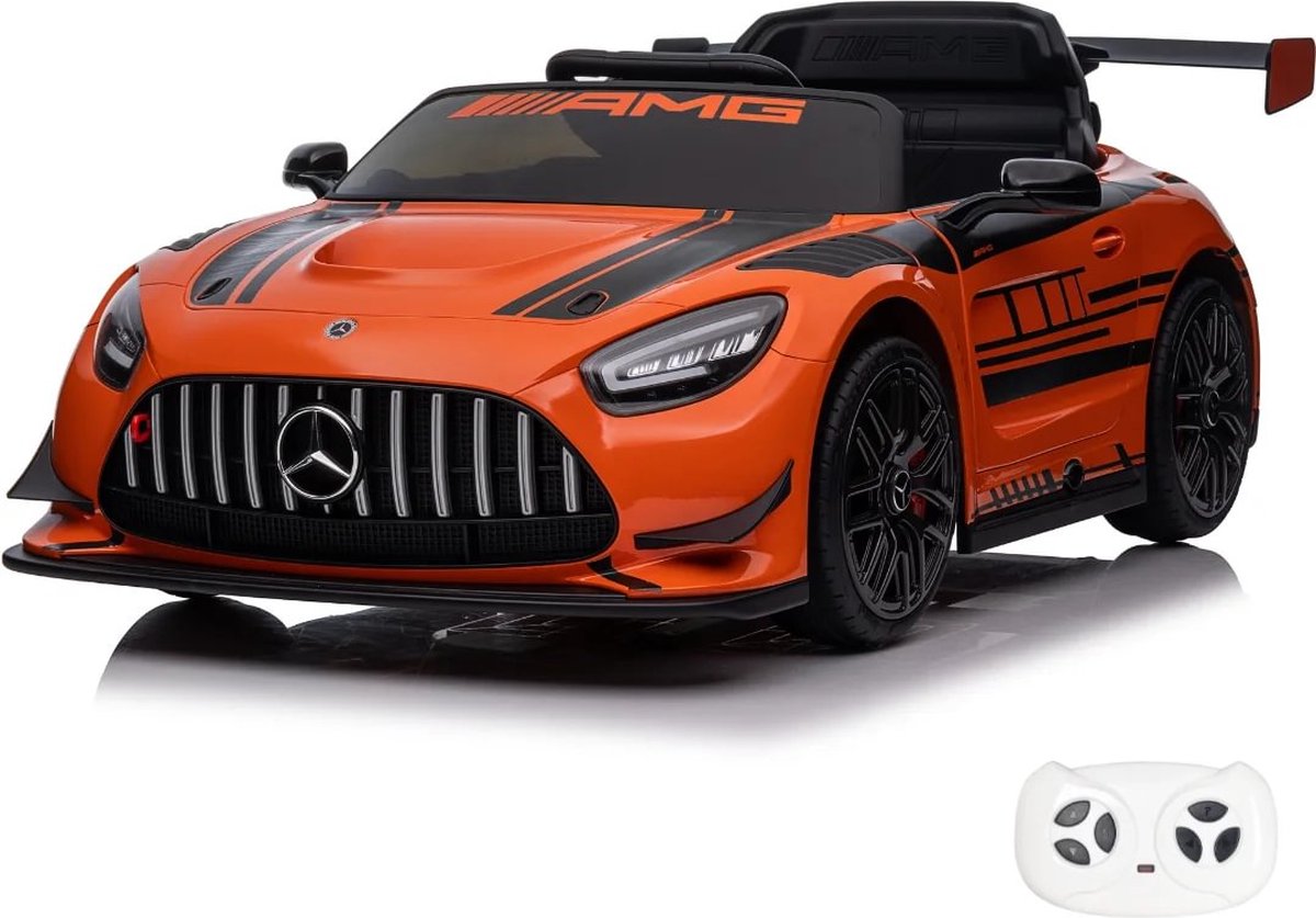 Mercedes AMG GT3 - Elektrische Kinderauto 12V - 1 tot 6 jaar - Oranje Accuvoertuig kopen online