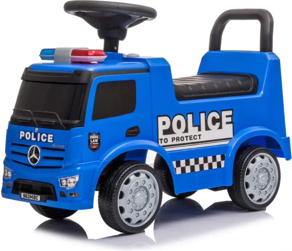 Mercedes Antos Politie Loopauto - voor Kinderen - tot 3 jaar - Blauw Loopauto kopen online