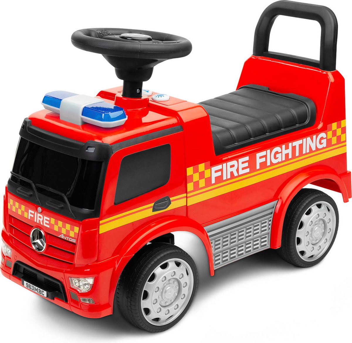 Mercedes Brandweer loopauto Fire truck looptrainer licht- en geluidssignalen Red Loopauto kopen online