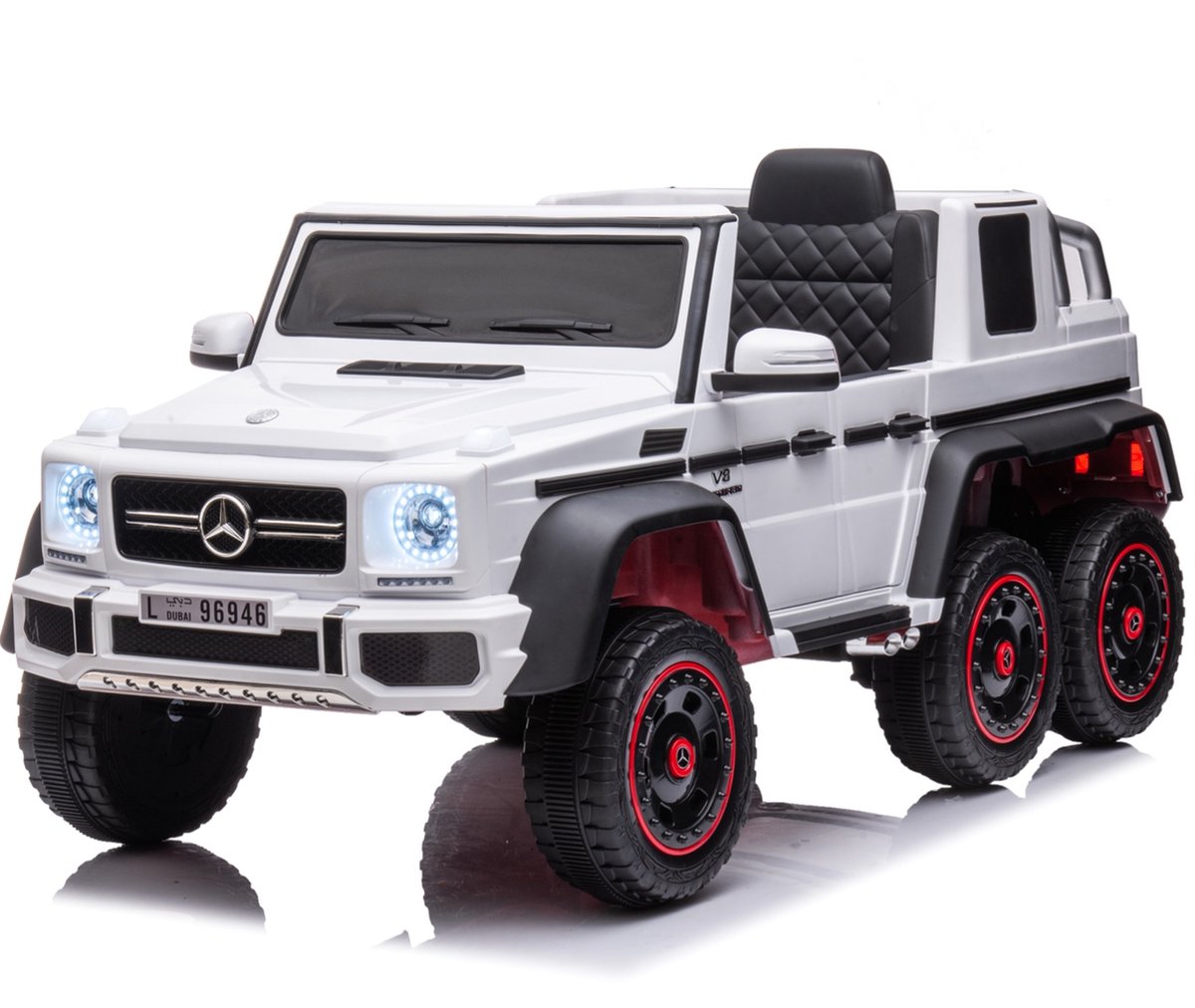 Mercedes G63 AMG 6X6 - Elektrische Kinderauto 12V - 1 tot 5 - Wit Accuvoertuig kopen online