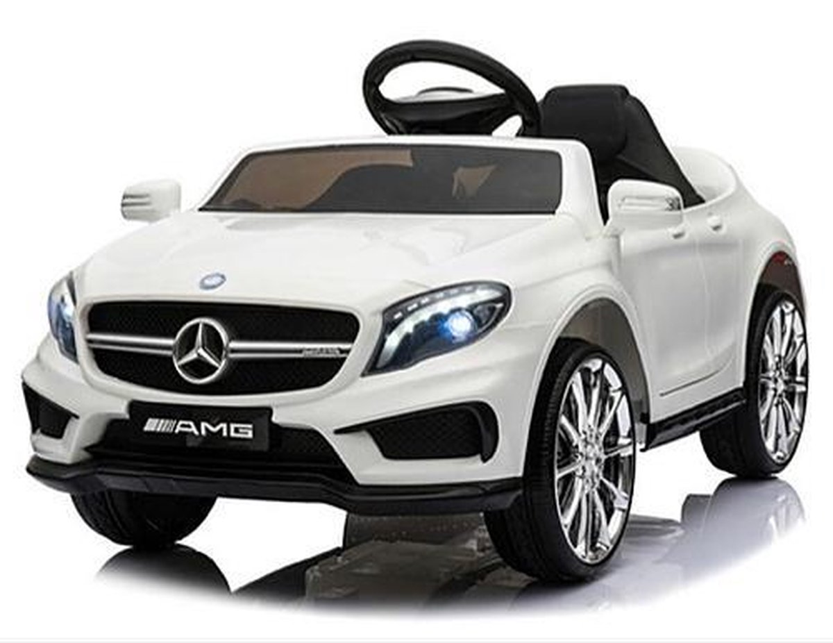 Mercedes GLA45 AMG 12V Elektrische kinderauto Met EVA banden, Muziek en afstandsbediening (Wit) Accuvoertuig kopen online