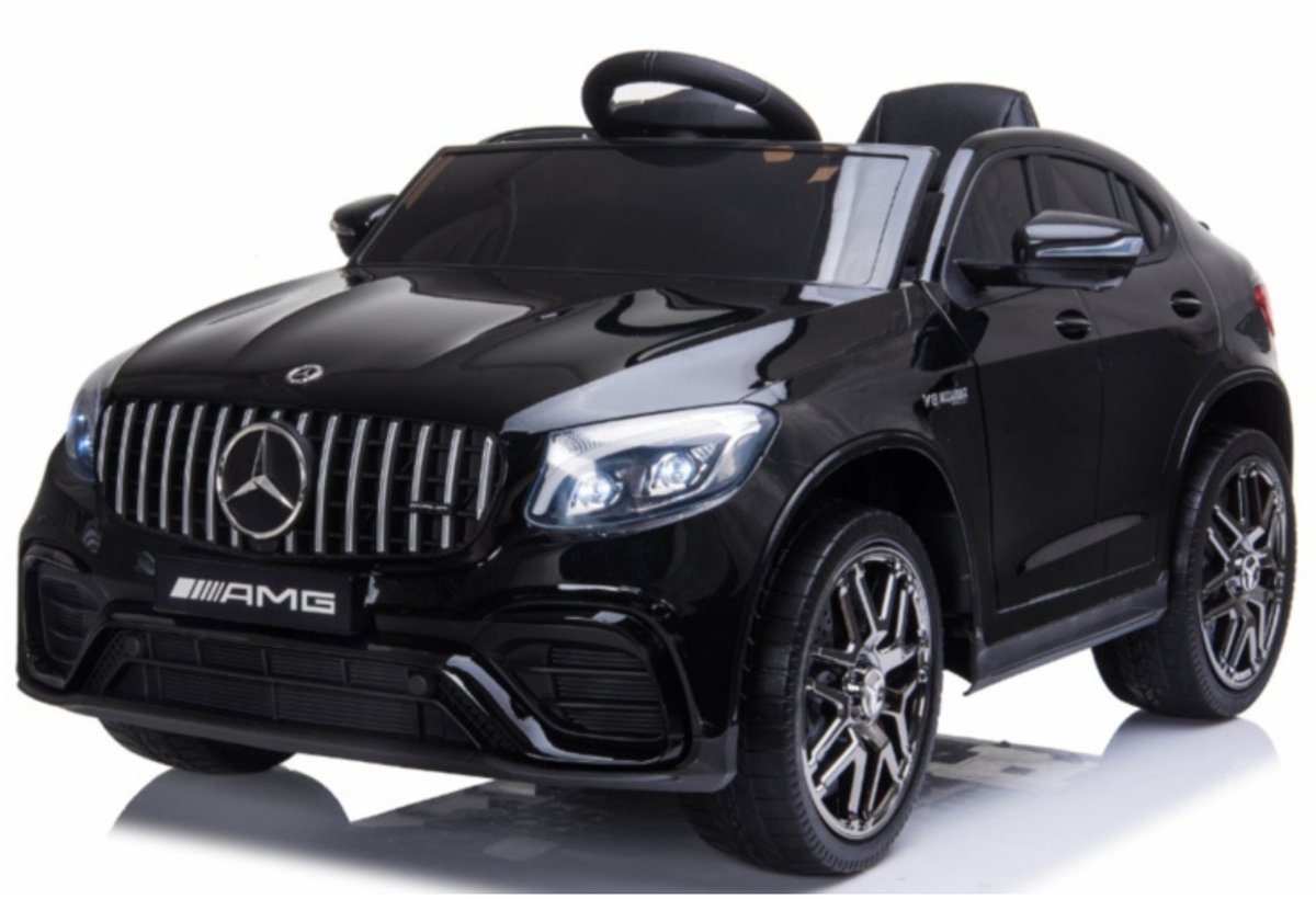 mercedes glc63s amg kinderauto mercedes 1 zitter zwart rubberen banden soft start elektrische kinderauto