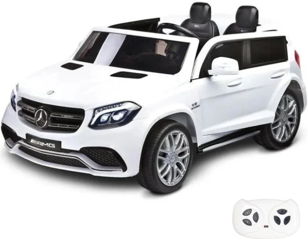 mercedes gls63 amg elektrische kinderauto 12v 2 zits 2 tot 7 jaar wit
