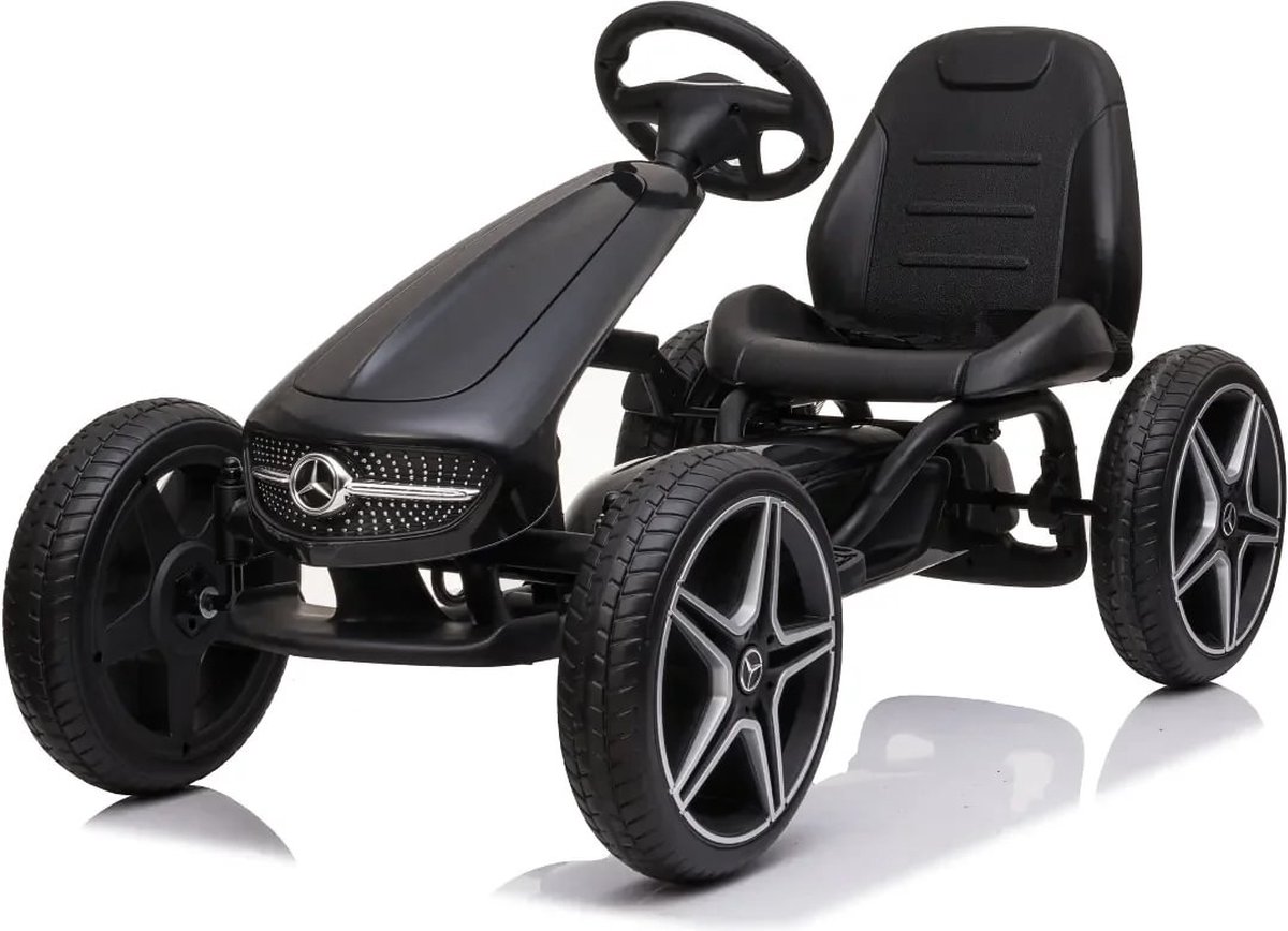 Mercedes GoKart voor Kinderen - Skelter - Verstelbaar Zitje - 3 tot 7 jaar - Zwart Skelter kopen online