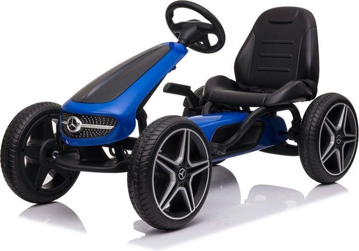 mercedes skelter trapauto go kart blauw
