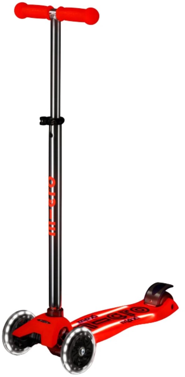 Micro Maxi Micro step Deluxe Glow Plus LED | step / scooter in de kleur aura rood voor kinderen van 5 tot 12 jaar | max 50 kg Step kopen online