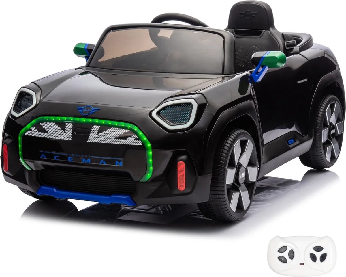 Mini Aceman - Elektrische Kinderauto 12V - 1 tot 5 jaar - Zwart Accuvoertuig kopen online