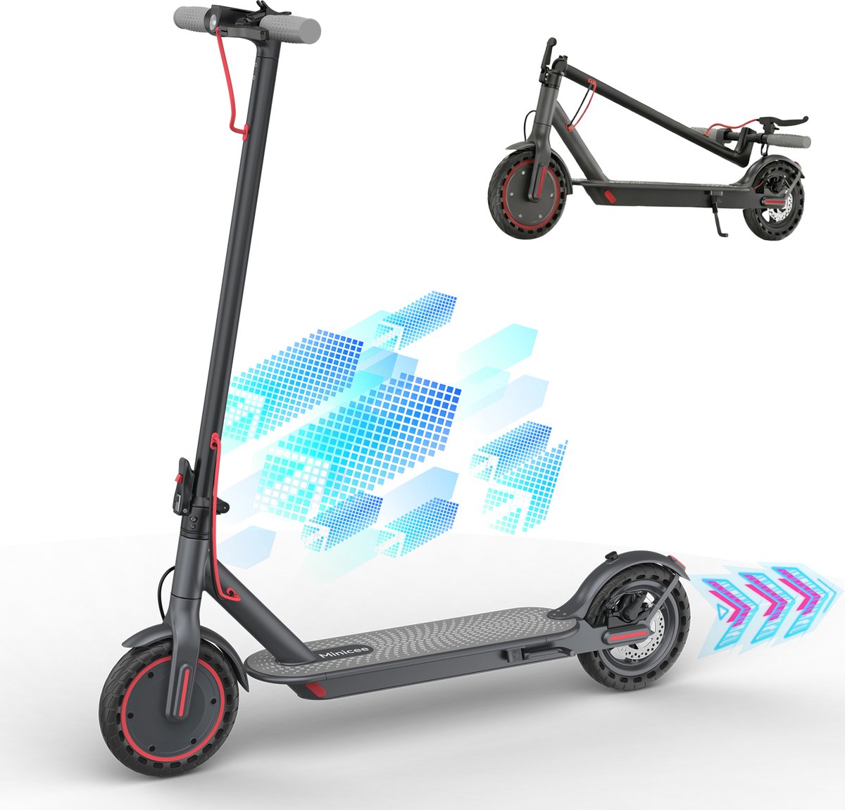 Minicee Elektrische step voor volwassenen, 36V 7.8Ah batterij, 8,5-inch vouwbare elektrische scooter, 18 KM bereik, 19 km / u, draagbaar pendelen Elektrische Step kopen online