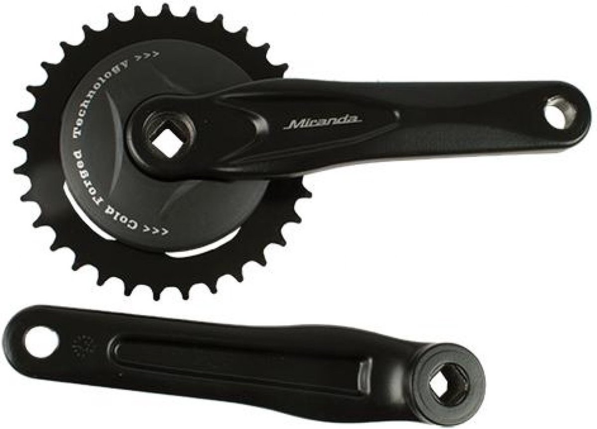 miranda crankstel alfa 1 met disk 33t 170 mm zwart