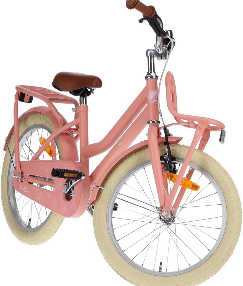 mmm kinderfiets 18 inch kinderfiets 16 inch fiets voor meisjes met handrem terugtraprem stuurblokken en stabilisatoren roze