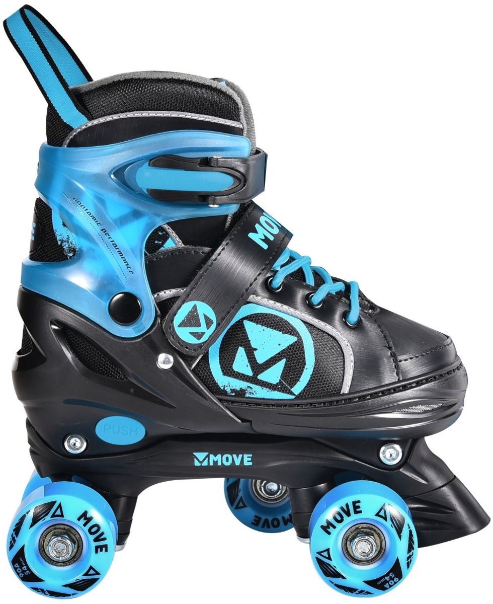Move Rolschaatsen Quad Disco Maat 34-37 Zwart - Blauw Rolschaatsen kopen online