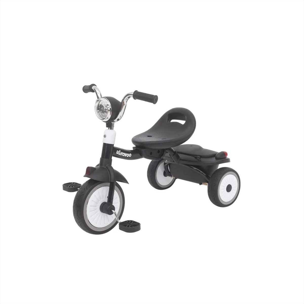 ms babyfiets opvouwbare driewieler zwart schokabsorberende wielen fiets baby peuter 1 tot 5 jaar met trappers voor binnen en buiten