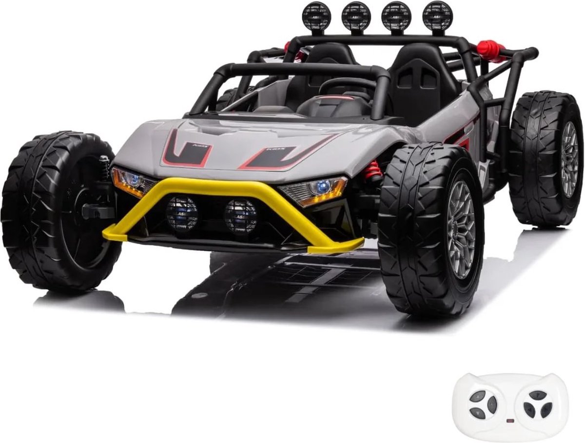 mud master buggy voor kinderen 2 zits 24v accu 2 tot 7 jaar grijs