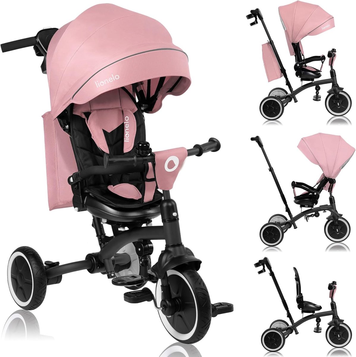 Multifunctionele 2-in-1 Kinderfiets Driewieler voor Kinderen van 9 Maanden tot 5 Jaar met Draaibare Zitting en Grote PU-Wielen Driewieler kopen online