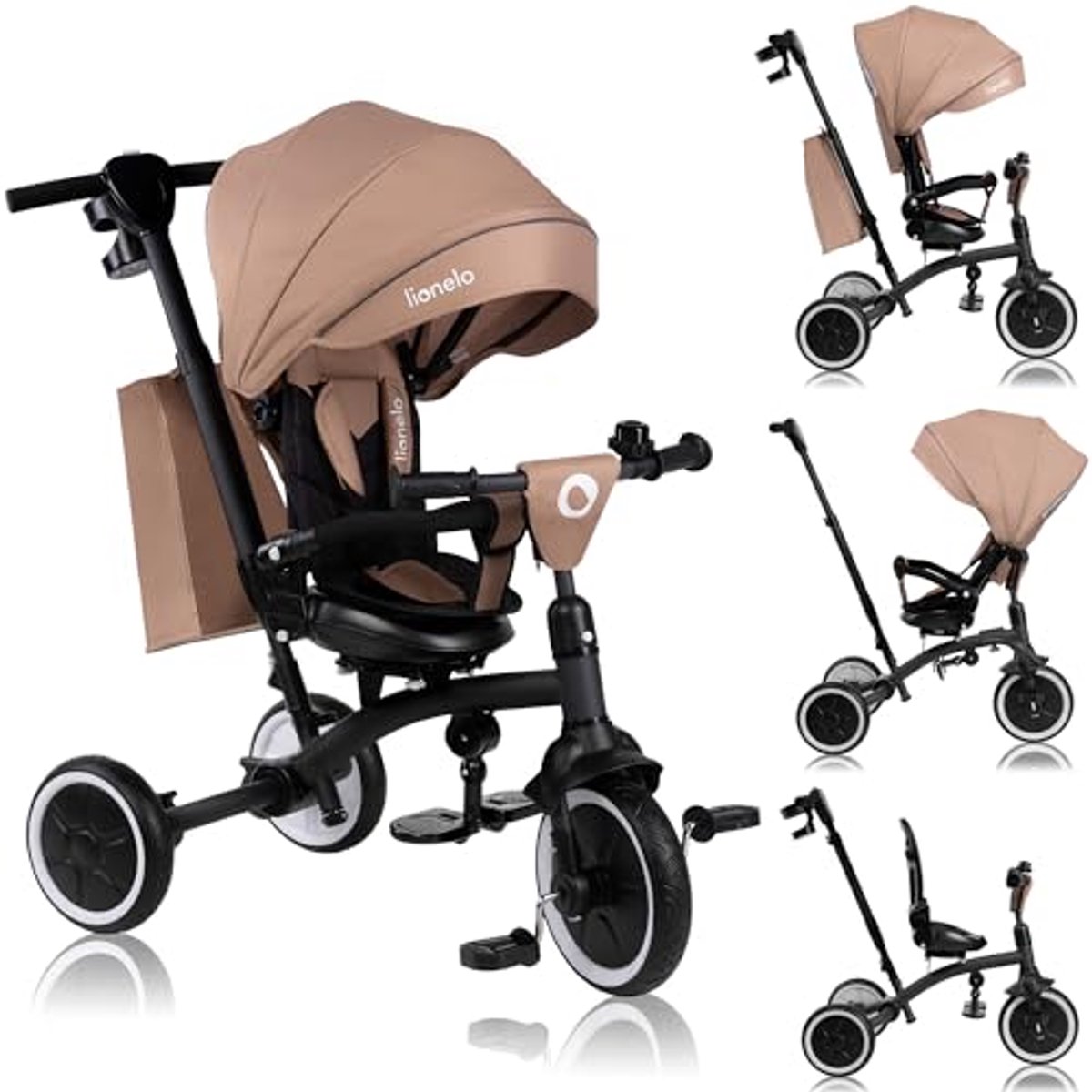 Multifunctionele 2-in-1 Kinderfiets met Draaischijf en Grote PU Wielen, Geschikt voor Kinderen van 9 Maanden tot 5 Jaar Kinderfiets kopen online