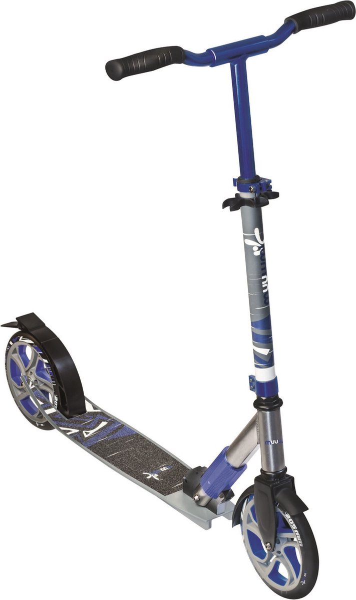 muuwmi Aluminium Scooter Deluxe - step, 205 mm, ABEC 7, GS-gekeurd, in hoogte verstelbaar, slider, grijs-blauw Step kopen online