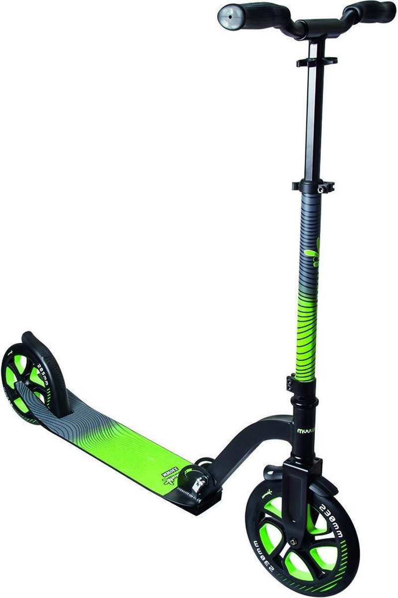 muuwmi aluminium scooter tretroller 230 205 mm abec 7 gs goedgekeurd in hoogte verstelbaar xl dek bmx stuur gro