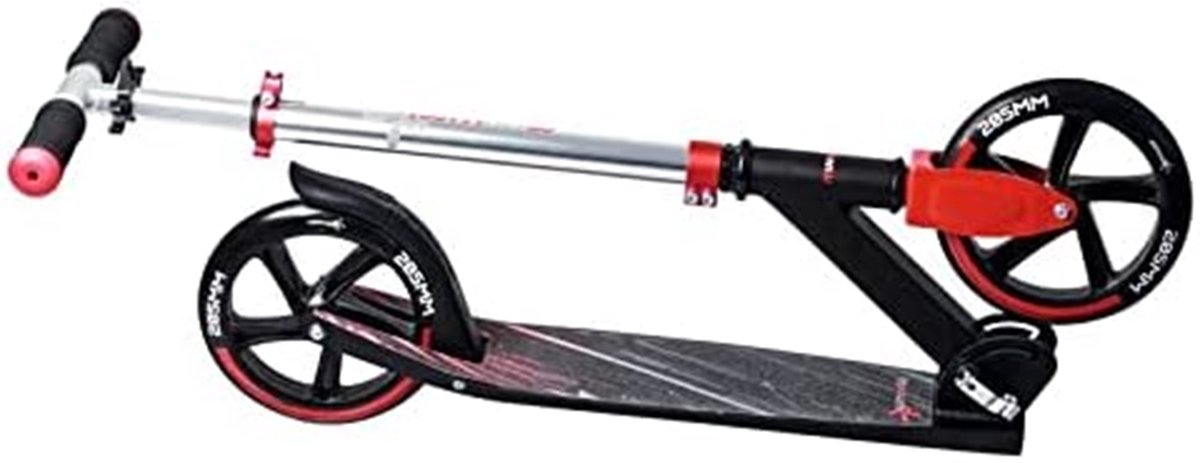 muuwmi aluminium step, 205 mm, ABEC 7, GS-gekeurd, in hoogte verstelbaar, XL deck, rood Step kopen online