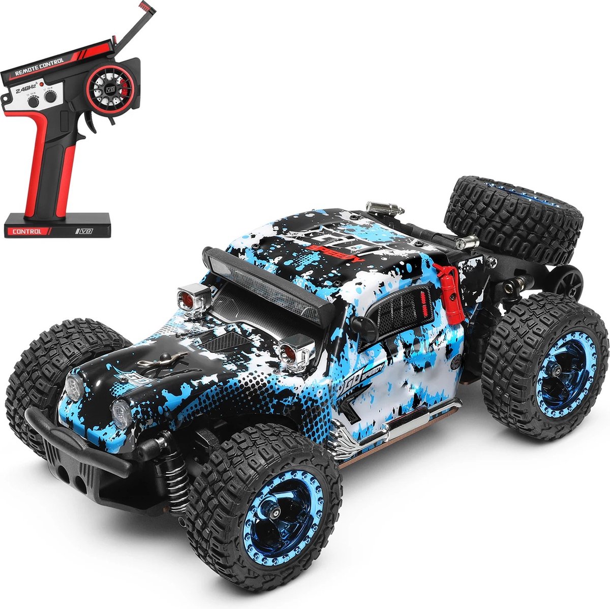 Mygroot - Race auto - Afstandsbediening Auto - 1/28 - 2.4GHz - 30 KM/H - Hoge Snelheid - Off Road auto - 4WD - Voertuig Racing - Klimmen - Auto voor kinderen en volwassen. Accuvoertuig kopen online