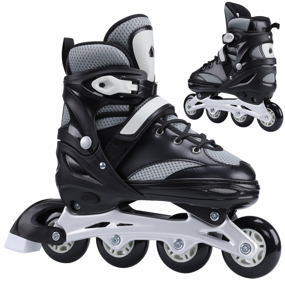 Navaris verstelbare skeelers meisjes en jongens - Inline skates verstelbare maat - Inlineskates kinderen - Meerdere maten Rolschaatsen kopen online