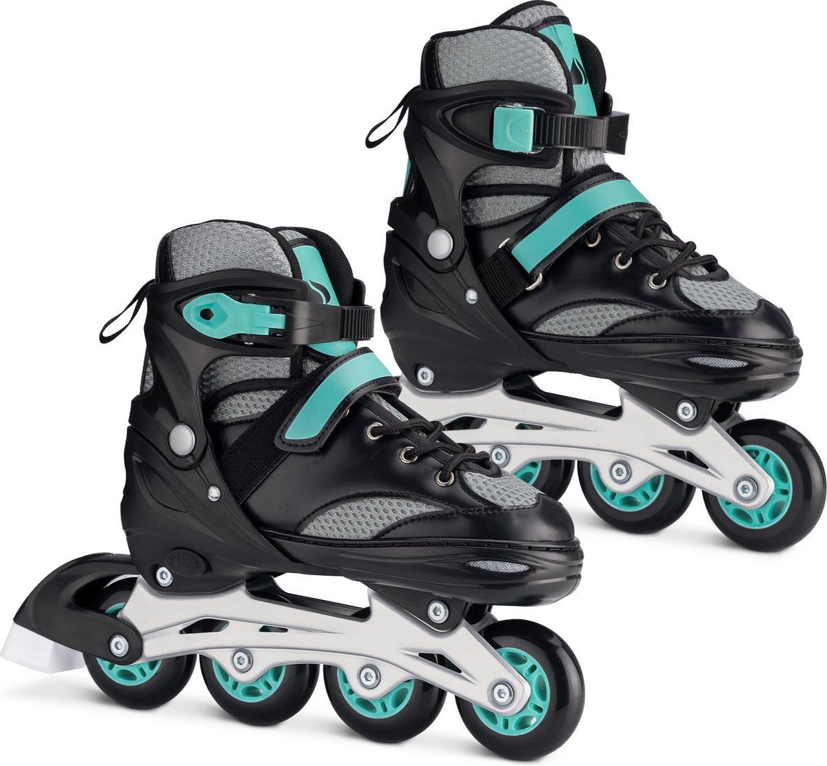 Navaris verstelbare skeelers verschillende maten - Verstelbare skates voor meisjes en jongens - Inline skates kinderen blauw/grijs - Meerdere maten Rolschaatsen kopen online